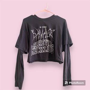 Long Sleeve Forever Reckless Crop Top